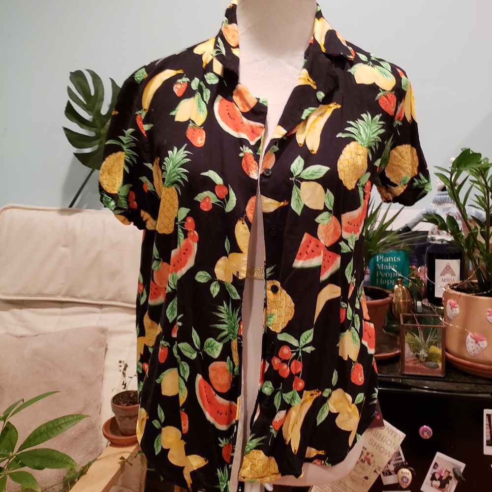 Fruity Collared Button Up Shirt
